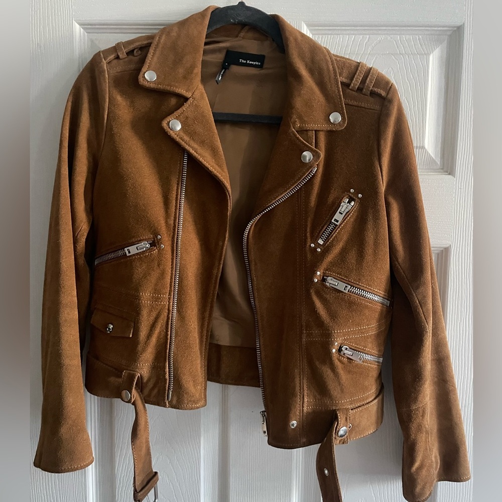 The Kooples suede moto jacket